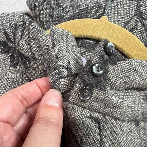 Talbots Gray Tones Rose Floral Wool Blend Sheath Dress Sz 14 Women’s - Picture 3 of 8